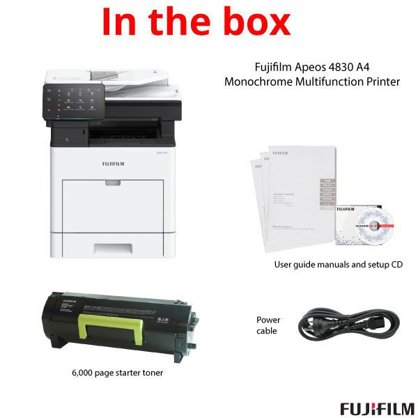 FUJIFILM Apeos 4830 48ppm A4 Mono Multifunction Laser Printer - The Printer Clinic