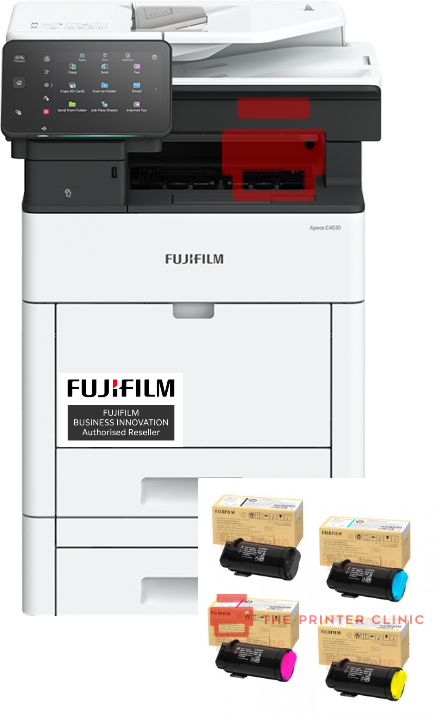 FUJIFILM Apeos C3530T A4 Colour Multifunction Printer with 2x 550 Sheet Feeders - The Printer Clinic