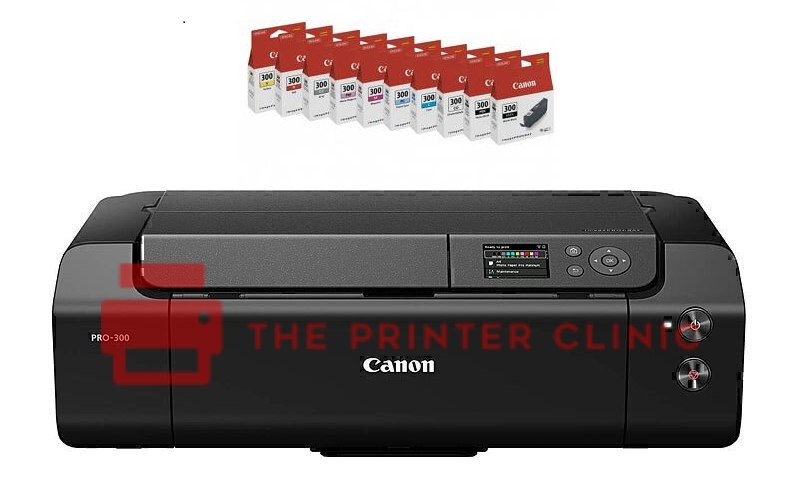 Canon imagePROGRAF Pro300 3+ Photographic Printer - Bundled with extra set of genuine inks.