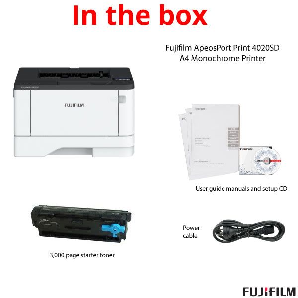 FUJIFILM ApeosPort Print 4020SD A4 Mono Laser Printer APP4020-1Y
