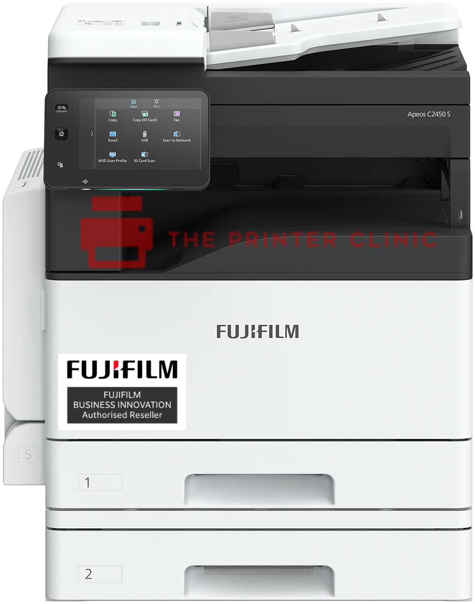 FUJIFILM Apeos C2450S A3 Colour Multifunction Printer + 500 Sheet Tray + Bonus BLK Toner + 3Y WTY