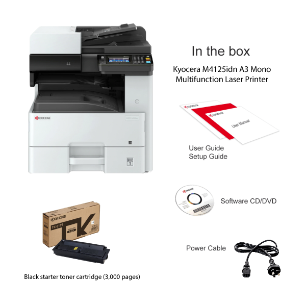 Kyocera ECOSYS M4132idn A3 Mono Multifunction Laser Printer (32ppm)