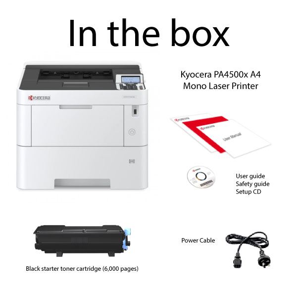 Kyocera ECOSYS PA4500x A4 Mono Laser Printer - The Printer Clinic