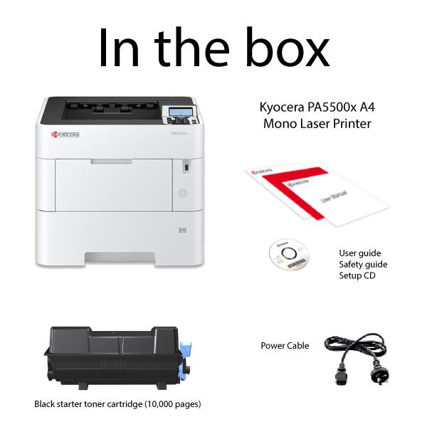 Kyocera ECOSYS PA5500x A4 Black & White Laser Printer - 55PPM