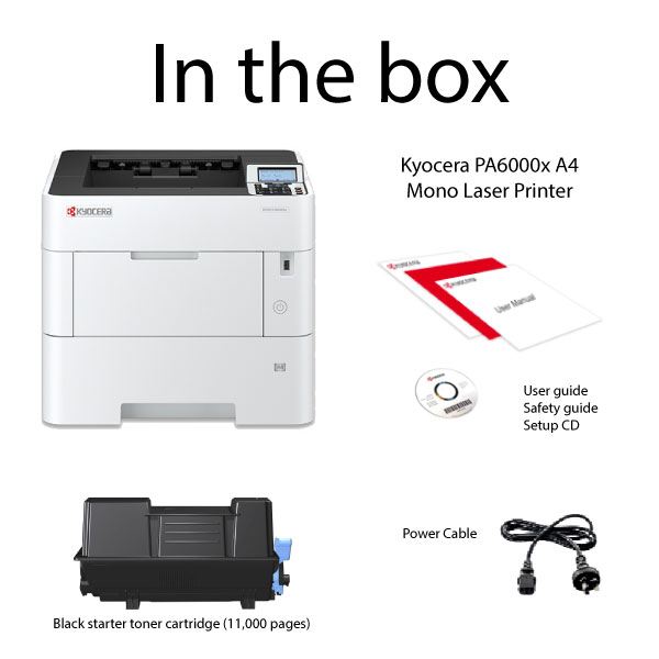 Kyocera ECOSYS PA6000x A4 Black & White Laser Printer - 60PPM