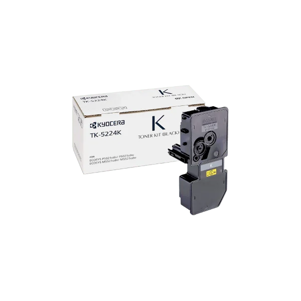 Genuine TK5224K Kyocera Black Toner Cartridge for Kyocera P5021CDN, P5021CDW, M5521CDN, M5521CDW - 1,200 pages - The Printer Clinic