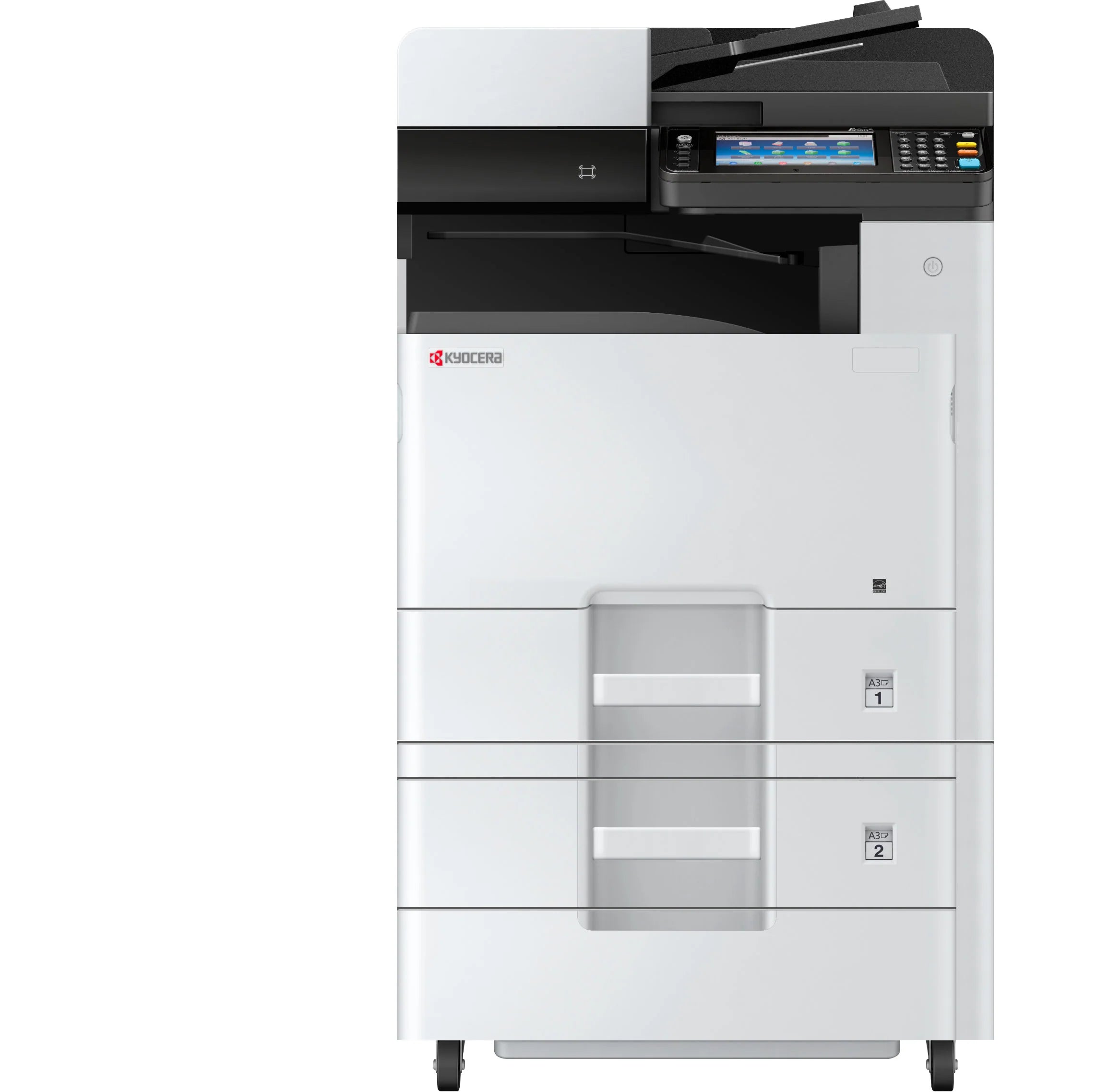 Kyocera ECOSYS M8124cidn A3 Colour MFP with 2x 500 Sheet Paper Cassette Trays & Cabinet + BONUS SET OF GENUINE TONER + 3Y WTY (24PPM)