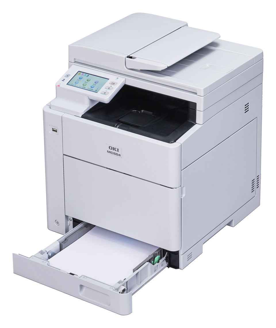 OKI MC554dnw A4 OKI colour multifunction printer – 32ppm WiFi