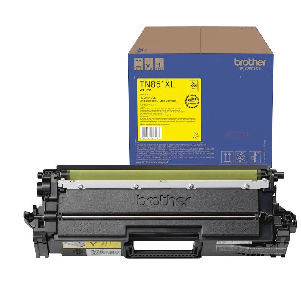 Genuine Brother TN851XLY Yellow Toner Cartridge 9,000 pages - The Printer Clinic