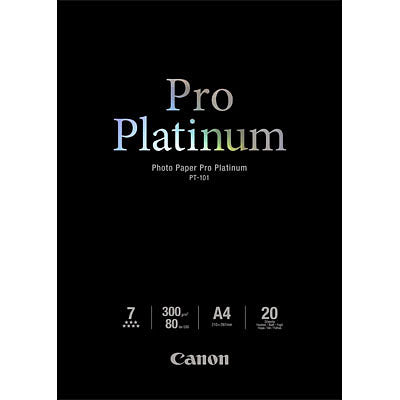 Canon A4 Photo Paper Pro Platinum 300GSM CPT101A4 (20PK) - The Printer Clinic