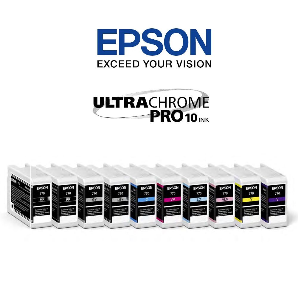 Epson SC P706 Set Of Genuine Ink Cartridges [1PBK,1C,1M,1Y,1LC,1LM,1GY,1MBK,1LGY,1V] - The Printer Clinic