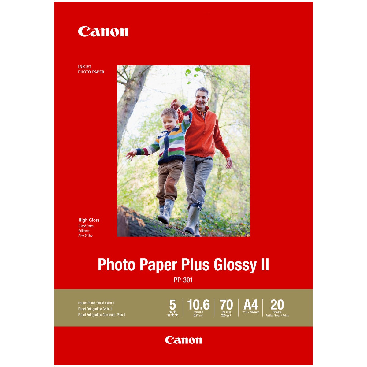 Canon A4 Glossy Photo Paper Plus II 265GSM CPP301A4 (20PK) - The Printer Clinic