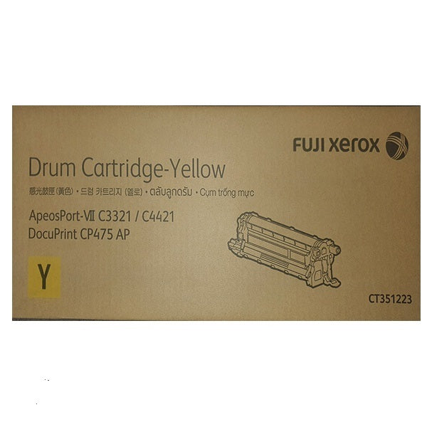 Genuine Fuji Xerox now FUJIFILM ApeosPort-VII C4421 / C3321, DocuPrint CP475 AP Yellow Drum Unit (CT351223) - 60,000 pages - The Printer Clinic
