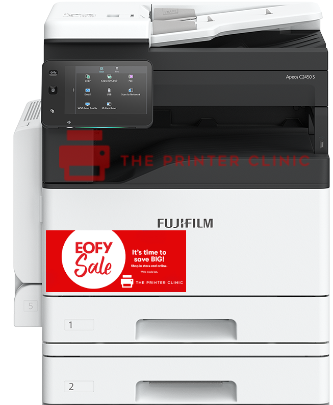FUJIFILM Apeos C2450S A3 Colour Multifunction Printer + Bonus 500 Sheet Tray + BLK Toner + 3Y WTY