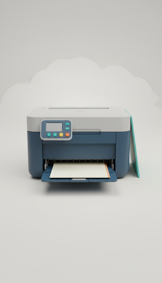 Compact wireless all-in-one printer for mobile offices