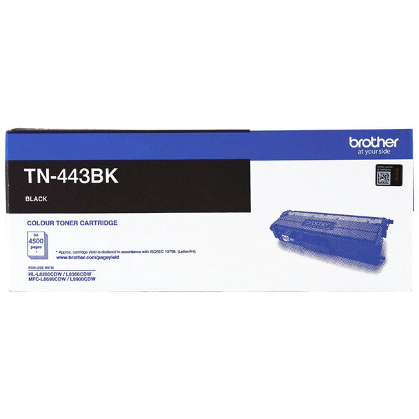 Brother TN-443BK Black High Yield Toner Cartridge 4.5k - The Printer Clinic