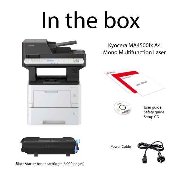 Kyocera MA5500ifx printer A4 Black & White Printer - 55PPM - Print / Copy / Fax / Scan (Wifi Optional)