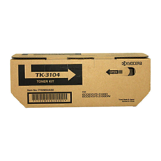 KYOCERA TK-3104 Black Toner for FS-2100DN, FS-2100D, M3040 (12.5k) - The Printer Clinic