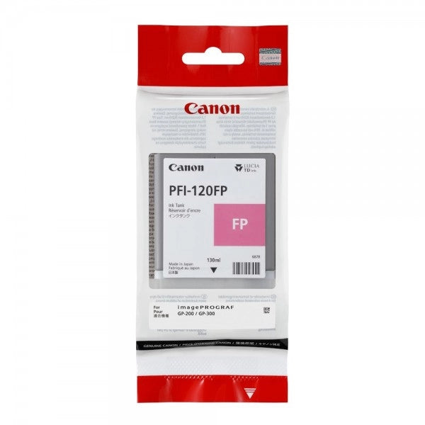 Canon GP 200 PFI-120FP Fluoresc Pink Ink Cartridge - The Printer Clinic