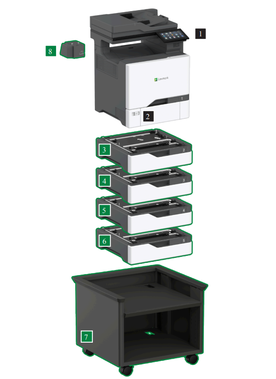 Lexmark - Adjustable Stand (40C2300) - The Printer Clinic