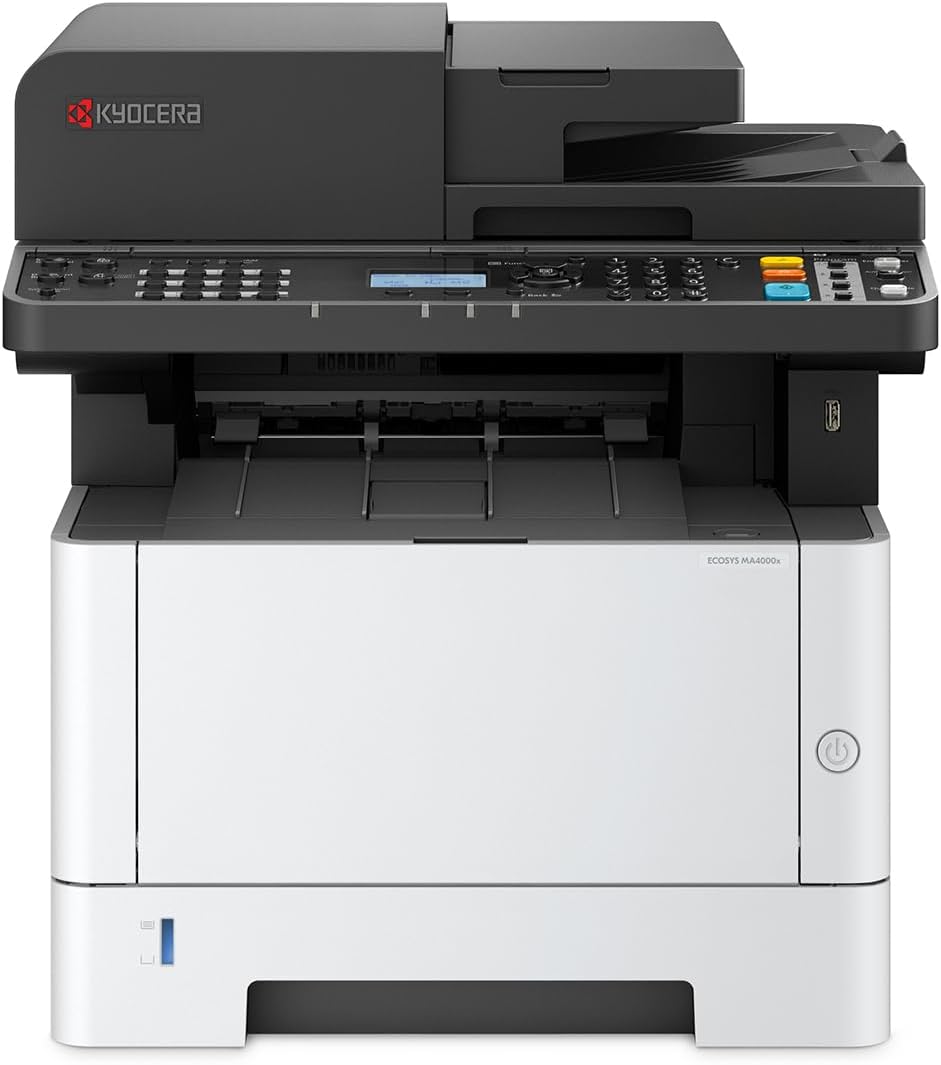 Kyocera Ecosys MA4000fx A4 Black & White Multifunction Laser Printer - Print / Copy / Fax / Scan - 40PPM - The Printer Clinic