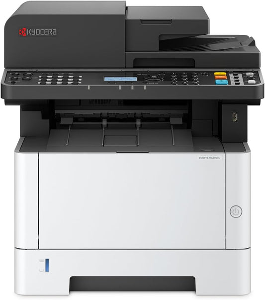 Kyocera Ecosys MA4000fx A4 Black & White Multifunction Laser Printer - Print / Copy / Fax / Scan - 40PPM - The Printer Clinic