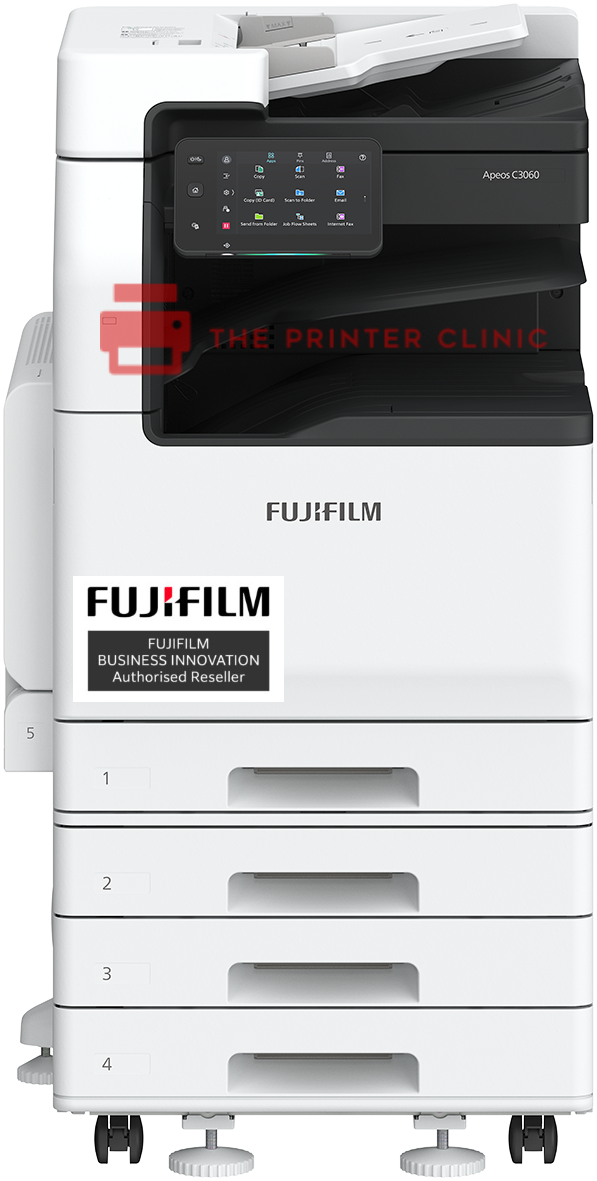 FUJIFILM ApeosPort C3060 A3 Colour Multifunction Printer + 3x 550 Sheet Feeder + 3Y WTY (Contact Us For Pricing)