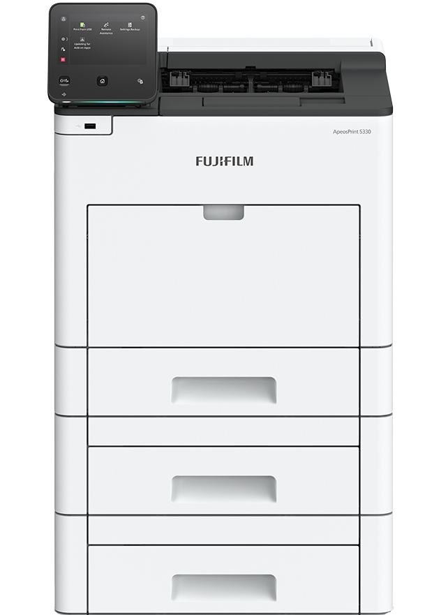 FUJIFILM ApeosPrint 5330 A4 Mono Laser Printer 53ppm with 2x Additional 550 Sheet Paper Cassette