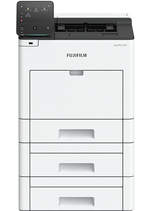 FUJIFILM ApeosPrint 5330 A4 Mono Laser Printer 53ppm with 2x Additional 550 Sheet Paper Cassette