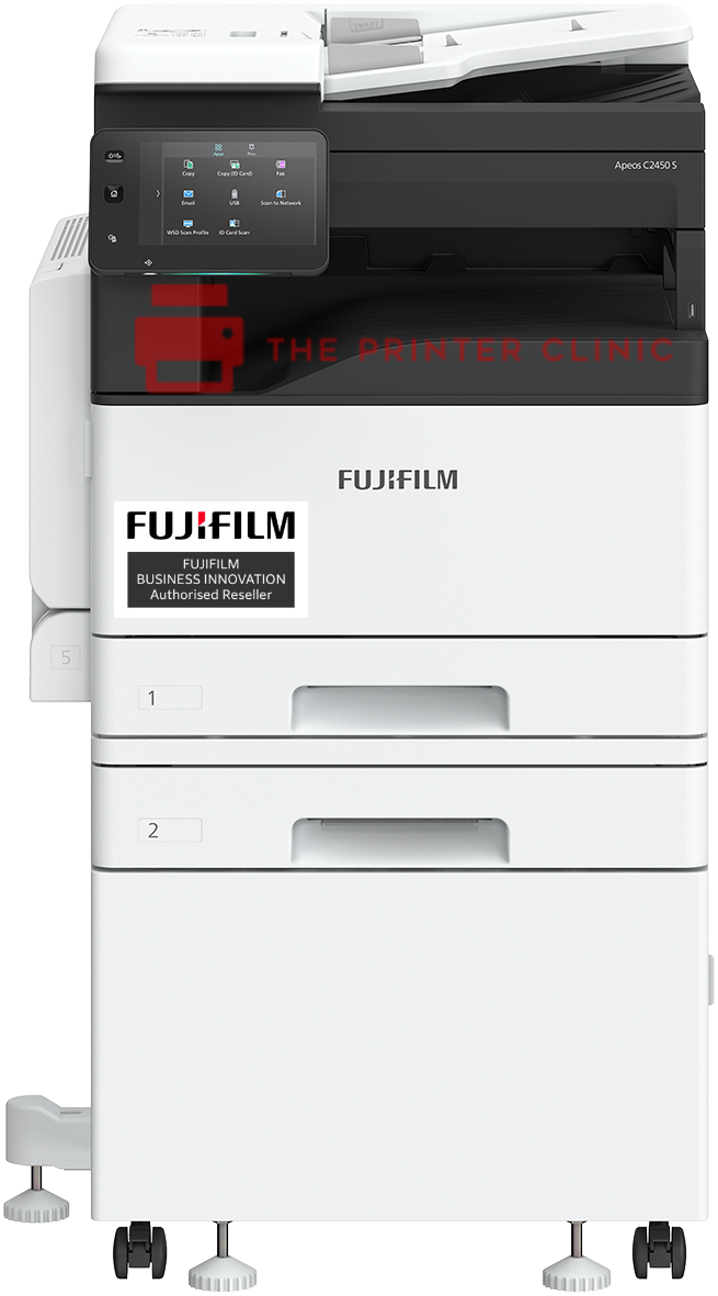 FUJIFILM Apeos C2450S A3 Colour Multifunction Printer + 500 Sheet Tray + Cabinet