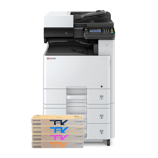 Kyocera ECOSYS M8124cidn A3 Colour MFP with 2x additional Paper Trays + BONUS SET OF GENUINE TONER + 3Y WTY (24PPM) - The Printer Clinic