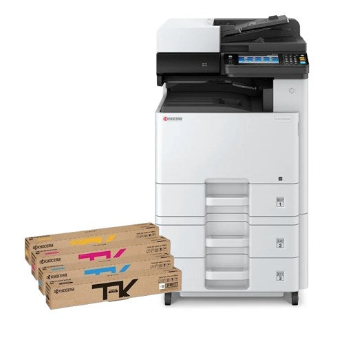 KYOCERA Ecosys M8124cidn A3 Colour MFP + 2x 550 Sheet Paper Trays + BONUS SET OF GENUINE TONER