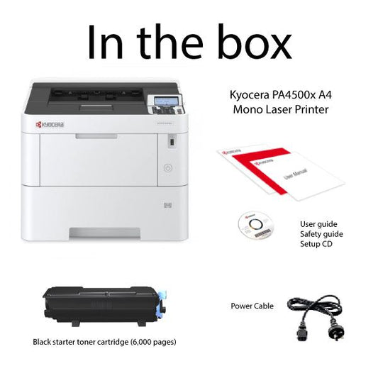Kyocera ECOSYS PA4500x A4 Mono Laser Printer - The Printer Clinic