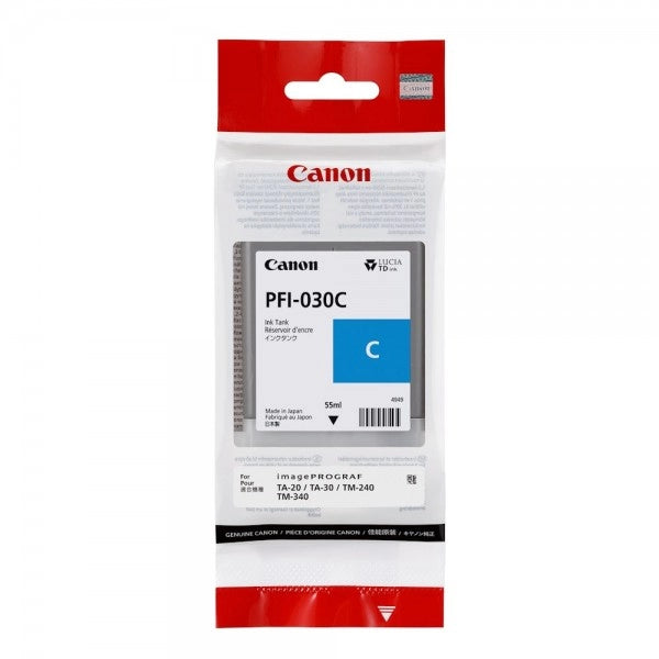 Canon IPF TA-30 PFI-030C Cyan Ink Cartridge 55ml