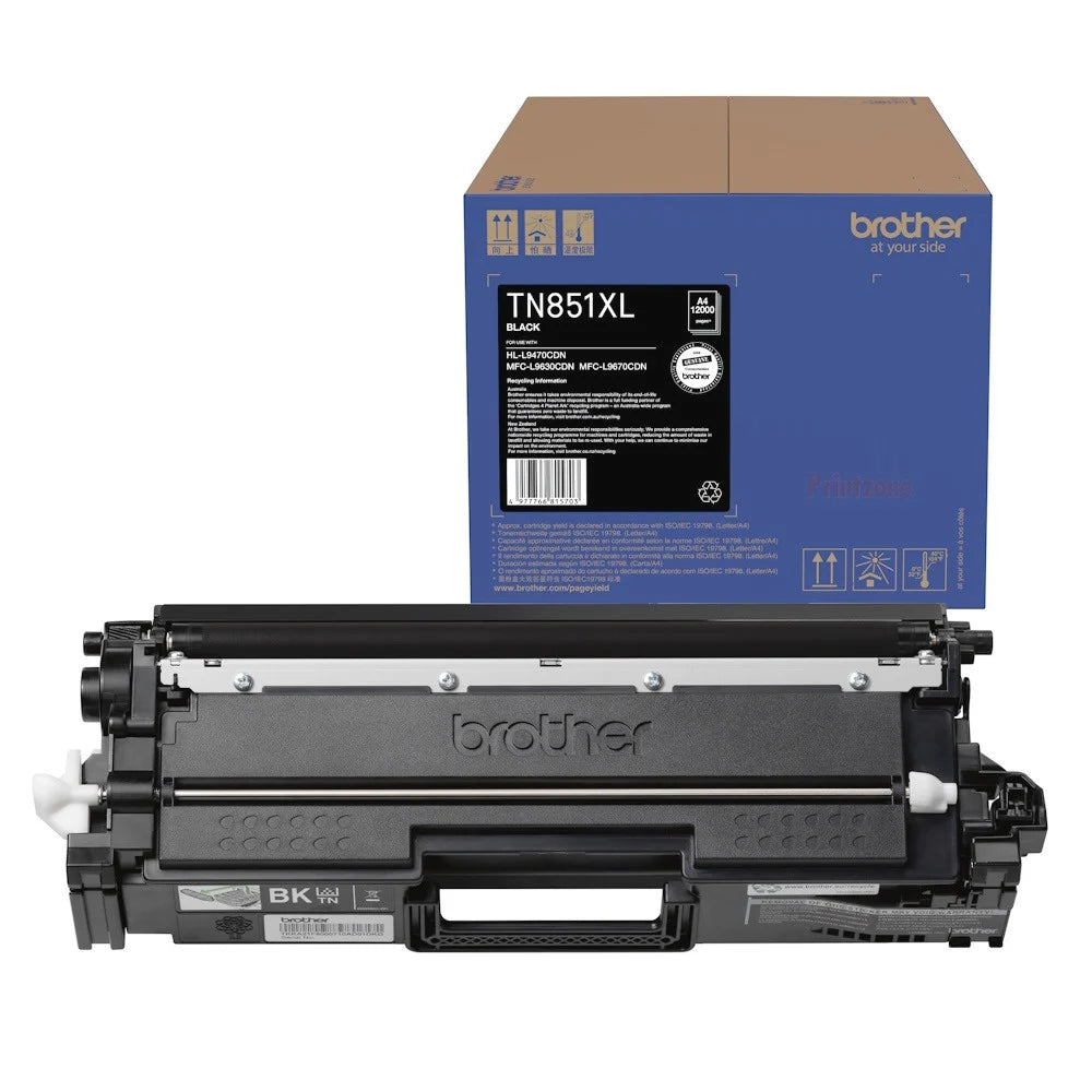 Genuine Brother TN851XLBK Black Toner Cartridge 12,000 pages - The Printer Clinic