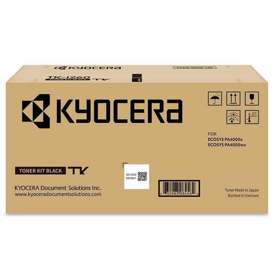 Genuine TK1264, TK-1264 Kyocera Black Toner Cartridge for Kyocera PA4000x, PA4000wx - 10,000 pages - The Printer Clinic