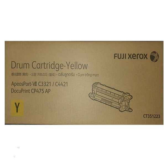 Genuine Fuji Xerox now FUJIFILM ApeosPort-VII C4421 / C3321, DocuPrint CP475 AP CT351223 Yellow Drum Unit - 60,000 pages