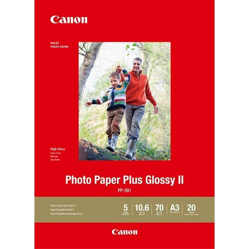 Canon A3 Glossy Photo Paper Plus II 265GSM CPP301A3 (20PK) - The Printer Clinic