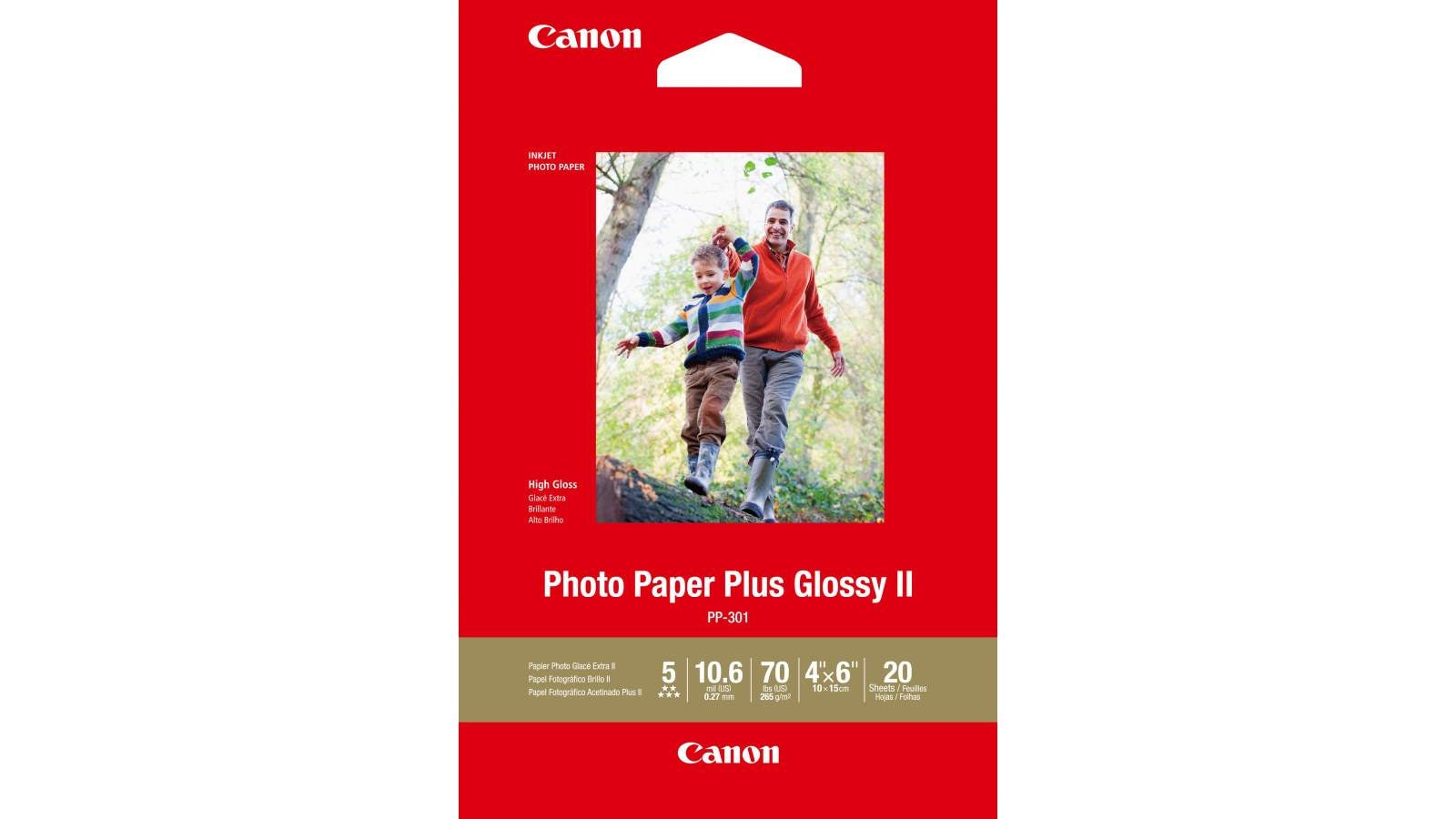 Canon 4X6 Glossy Photo Paper Plus II 265GSM CPP3014X6-20 (20PK) - The Printer Clinic