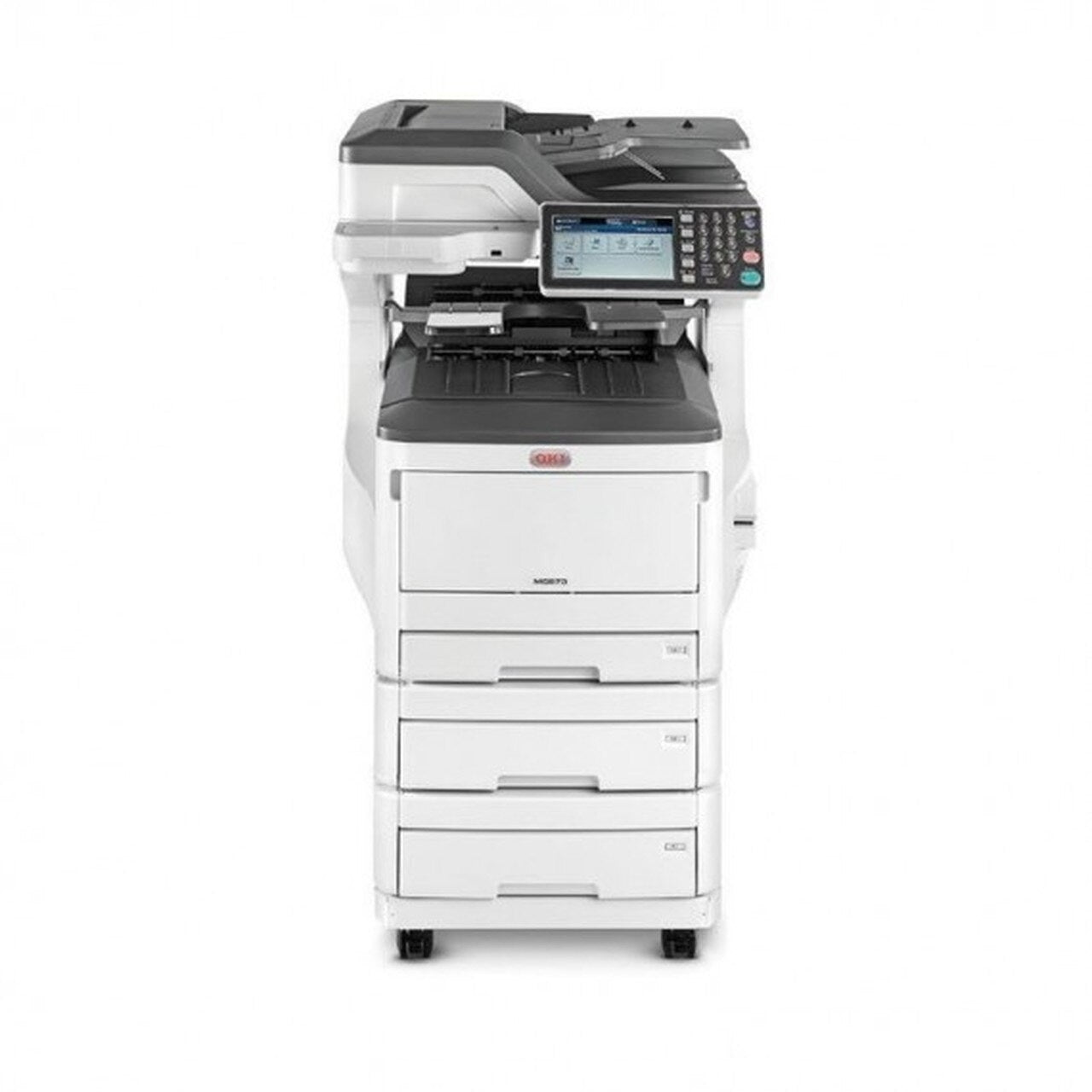OKI MC873dnx A3 Colour MFP w 3 Paper Trays & Castor Base (45850206dnx) - The Printer Clinic