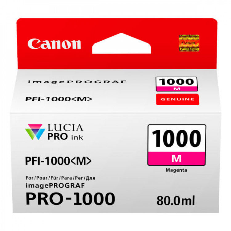 Canon PFI-1000 Magenta Ink Tank 80ml PFI1000M (Genuine OEM) - The Printer Clinic