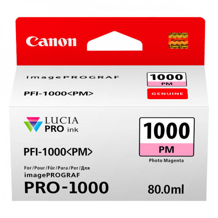 Canon PFI-1000 Photo Magenta Ink Tank 80ml PFI1000PM (Genuine OEM) - The Printer Clinic