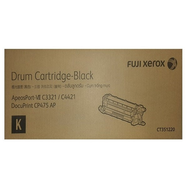 Genuine Fuji Xerox now FUJIFILM ApeosPort-VII C4421 / C3321, DocuPrint CP475 AP Black Drum Unit (CT351220) - 60,000 pages - The Printer Clinic