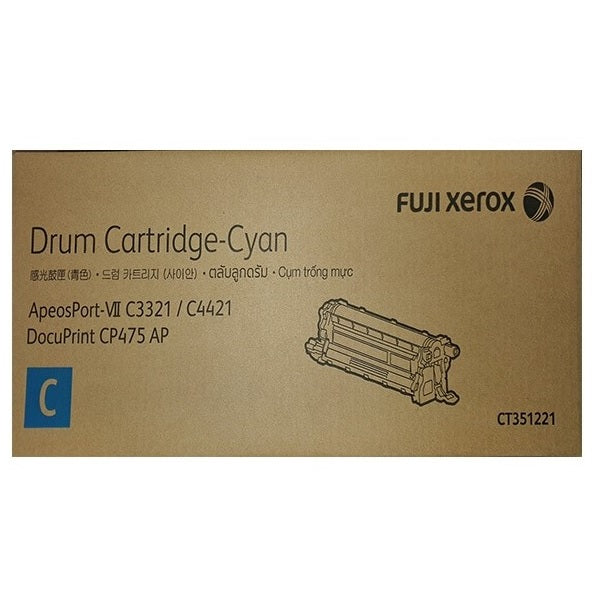 Genuine Fuji Xerox ApeosPort-VII C4421 / C3321, DocuPrint CP475 AP Cyan Drum Unit (CT351221) - 60,000 pages - The Printer Clinic